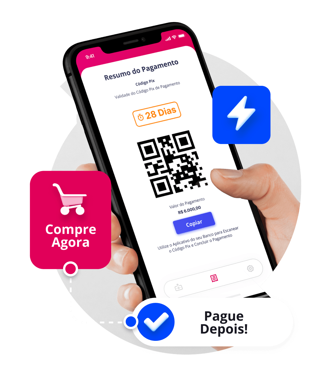 Você faz suas compras e a Zak libera o limite e prazo!